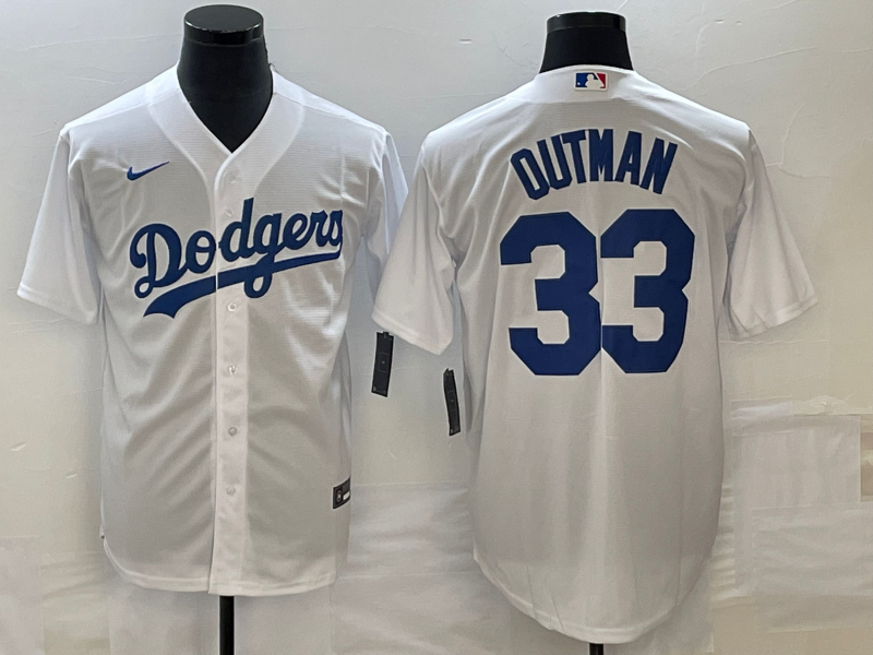 Men's Los Angeles Dodgers James Outman #33 White Home Jersey